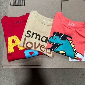 The Children's Place Kids Tees - Red, Tan, Orange